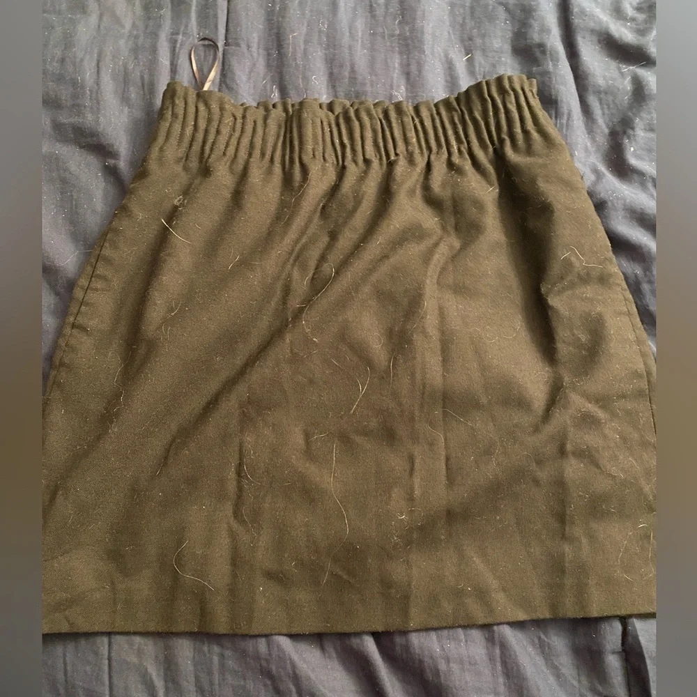 Madewell J Crew Factory Black Linen Blend “City” Skirt Paperbag Waist Officewear - Picture 9 of 9